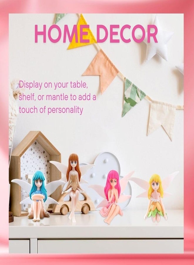 VAYINATO® Winged Fairy Mermaid Ornament | Cute Resin Toys for Aquarium Fish Tank Decoration and Desk, Terrarium, Cake and Indoor DIY Decorations by Petzlifeworld (Pack of 2 (Any Mermaid)) - Image 4